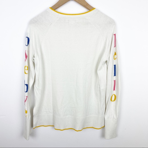 Boden Penny Sweater Hello Bye Bye Wool Blend - Picture 6 of 8